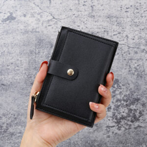 Trendy Ultra-thin Coin Purse Multi-functional Card Case Portable Travel Zipper Card Case