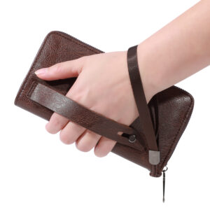 Men’s Soft PU Leather Long Wallet Multi card Card Holder Cash Purse Clutch Bag Ultra thin Wallet Money Clip with mobile wallet