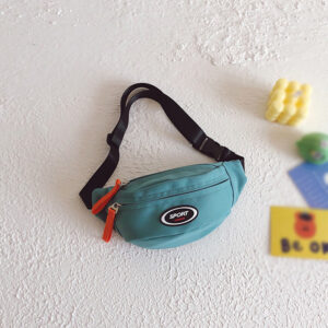 Kids Crossbody Bags Boy Solid Letter Pattern Decor Chest Bags Children Outing Nylon Waterproof Waist Bags Stylish Kids Packs