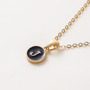 St.kunkka 1pcs Metal English Letter Pendant Necklace Ladies A-Z For Gift