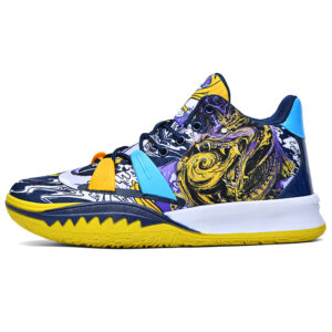 Men’s basketball shoes, breathable high top shoes, graffiti friction sound casual sports shoes