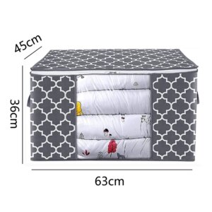 Foldable Storage Box Portable Clothes Organizer Tidy Pouch Suitcase Non-woven Home Storage Box Quilt Storage Container Bag Box