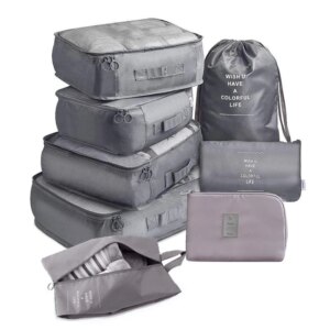 8Pcs/set Large Capacity Luggage Storage Bags For Packing Cube Clothes Underwear Cosmetic Travel Organizer Bag Toiletries Pouch