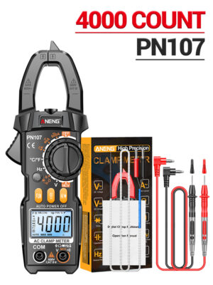 ANENG PN107 Digital Clamp Meter AC/DC Voltage Temperature Test Multitester True RMS 4000 Count Electrical Multimeter Tester Tool