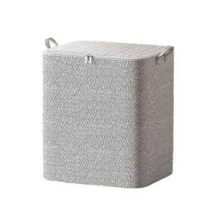 Non-woven Quilt Storage Bag with Lids Zipper Foldable Clothes Quilt Bins Container Large Capacity Dust-proof Bag Organize