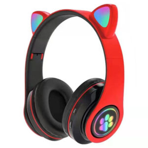 Cat Ear Headphone Bluetooth Wireless Music Headset Gradient Color LED Light with Mic Gamer Earphone Kids Lovely Christmas Gifts