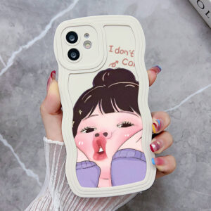 Funny Girl Case For iPhone 13 Pro Funda iPhone 15 11 12 13 14 Pro Max X XR XS Max 6 6S 7 8 Plus SE 2020 Soft Phone Bumper Cover