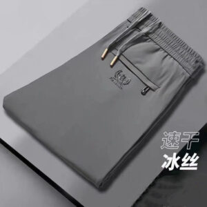 Summer casual pants men’s straight loose stretch thin quick-drying sports long pants breathable summer men’s pants