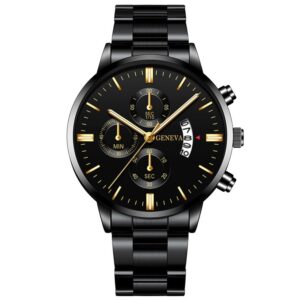 Fashion Mens Sports Watches Luxury Men Stainless Steel Quartz Wrist Watch for Man Business Casual Leather Watch часы мужские