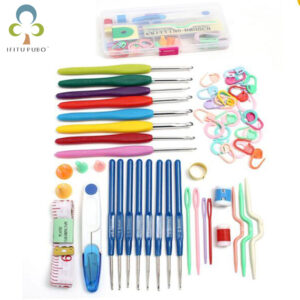 1 Set of Home Use Sewing Tool Set Crochet Hooks Needles Stitches Knitting Craft Case Crochet Set Case Crochet Set With Case ZXH