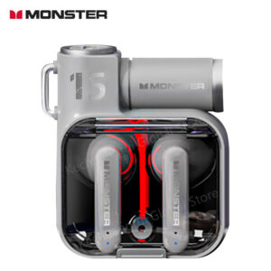 Original Monster XKT15 Wireless Bluetooth 5.3 Earphones TWS Gaming Earbuds RGB Flip Cover Design Headset Low latency 2023 New