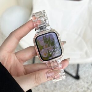 Spring Rainbow Candy Resin Band for Apple Watch Ultra 2 49mm 7 8 9 41 45 40mm 42 44mm Strap Women Bracelet for IWatch 6 SE