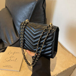 Women’s One Shoulder Fashion Retro Small Square Bag Crossbody Handbag Minimalist Style Women’s Chain Bag Suitable for Travel-ll