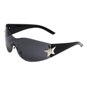 Punk Sunglasses Goggle New Y2k Luxury Sun Glasses Shades Eyewear UV400 Five Star Glasses Sports Sun Glasses