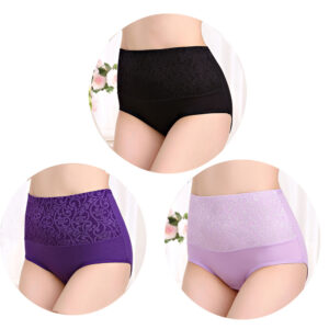 3Pcs Cotton Panties for Women Plus Size Underwear High Waist Abdominal Briefs Female Girl Postpartum Recovery Panties Women’s