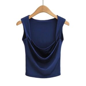 Sexy Tank Top for Women Low Cut Square Neck Solid Corset Tank Tops Polyester Women’s Trendy Summer Sleeveless Clothes