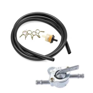 6MM ATV Mini Motocross Dirt Pit Bike Fuel Tank Switch Petcock Valve Gas Petrol Filter Hose Tube Pipe Inline Clamp Clips 70-160cc