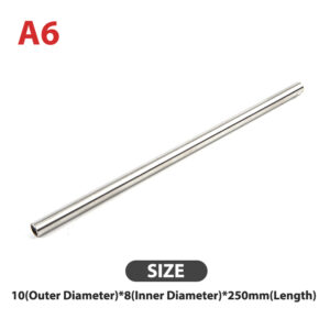 Silver Round 304 Stainless Steel Capillary Tube Pipe 250mm Hollow Circular Tube OD 3/4/5/6/8/10mm ID 2/3/5/6/8mm