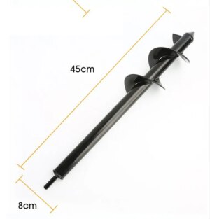 Drill Bit Garden Set Steel Gardening Punch Holes Tools Spiral Rod Loose Soil Digging Pit Sowing Planting Flowers and Trees Plant