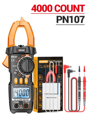ANENG PN107 Digital Clamp Meter AC/DC Voltage Temperature Test Multitester True RMS 4000 Count Electrical Multimeter Tester Tool