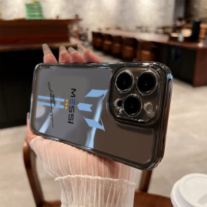 MESSi Shockproof transparent Funny Phone case suitable for iPhone15 14 13 12 11Pro Max X XR XS 6 6s 7 8 Plus hard case