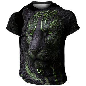 Daily Oversized Men’s T-Shirt 3D Lion Print Tees Tops Summer Casual Animal Pattern Streetwear New Fashion Street Men Clothing