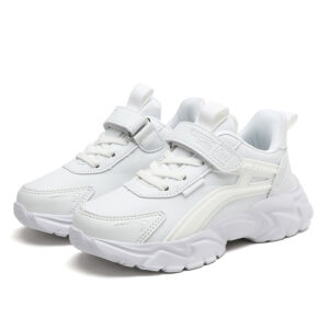 Leather Children’s Sneakers Sport Kids Boys Girls Casual Shoes Breathable Non Slip School Walkiing Footwear