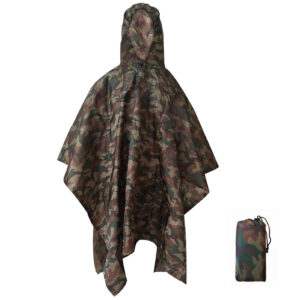 Waterproof Rain Poncho Lightweight Hooded Rain Coat Picnic Mat Blanket Sun Shelter for Outdoor Camping Hiking Cycling Climbing