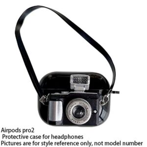 Camera Emulation Vintage Glowing Camera Model Apple Wireless Bluetooth Headphone Cover Dai Lanyard For Airpods