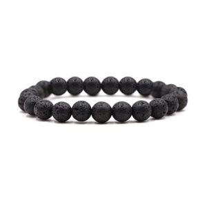 1pcs 8mm Trend Lava Stone Natural Stone Beaded Bracelet for Women Men Charm Bracelets Jewelry Gift