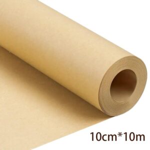 10M Brown Kraft Paper Roll For Gift Wrapping Moving Packing Art Craft Biodegradable Gift Wrapping Paper Thick Packing Wrap