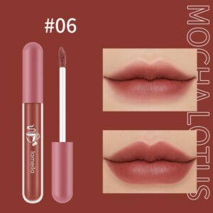 Lameila / 1 Pcs Long-lasting Silky Water Glossy Lip Gloss / Waterproof No-sticky Cup Lip Glaze / Delicate Soft Color Rendering Liquid Lipstick