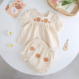 New Cute Girl’S Fashion Dress Sweet Skirt Soft Long sleeved Summer Baby Girl Clothes A-line Dresses Baby Clothes with Headband