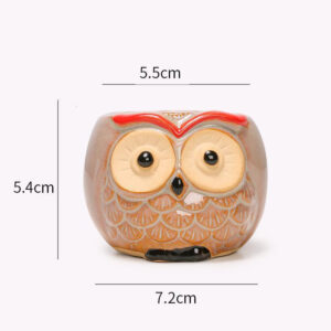 Cute Owl Ceramic Flower Pot Garden Office Decoration Succulent Mini Owl Flowerpot Cute Animal Flowerpot Cactus Plants Planters