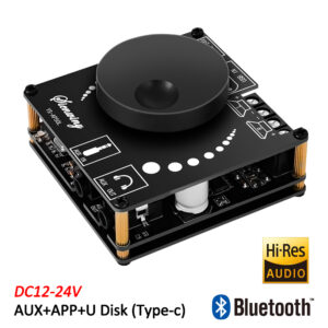50Wx2 HiFi Audio Digital Amplifier Board Bluetooth 5.1 Dual Channel Class D Speaker Stereo Audio AMP Module AUX Input DC12-24V