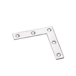 4/10 Pcs Stainless Steel Angle Plate Corner Brace L Shaped Flat Repair Bracket Connector Furniture Fixing Hardware