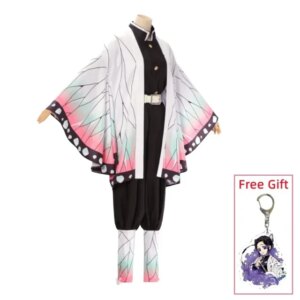 Kochou Shinobu Cosplay Kostuum Anime Shinobu Pruik Haori Uniform Vrouwen Kinderen Halloween Kleding