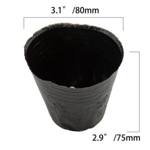 100PCS Plastic Seedling Pots 4 Sizes Plant Raising Growing Bag Nutrition Bowl Support Holder Vegetable Container Garden Supplies