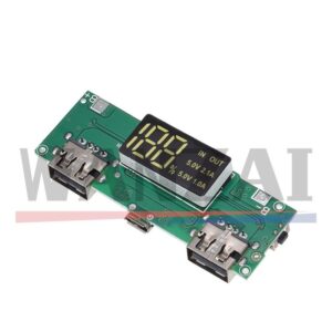 LED Dual USB 5V 2.4A Micro/Type-C USB Mobile Power Bank 18650 Charging Module Lithium Battery Charger Board Circuit Protection
