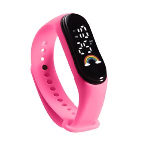 Children’s Sports Watch Outdoor Bracelet Electronic Watch Children’s Bracelet Rainbow Outdoor waterproof wristband watch