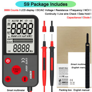BSIDE New Large Screen Digital Multimeter Multi-function Intelligent Tester AC/DC Voltage Resistance Capacitance NCV Hz Tester