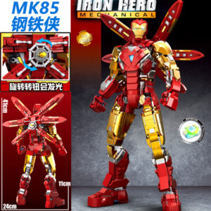 Compatible with Lego Building Blocks Assembled Model Avengers Iron Man Anti-Hulk Robot Mech Anime Toy