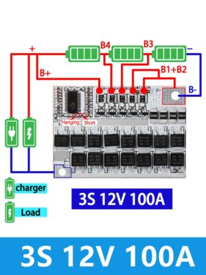 3s/4s/5s Bms 12v 16.8v 21v 3.7v 100a Li-ion Lmo Ternary Lithium Battery Protection Circuit Board Li-polymer Balance Charging