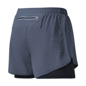 Men’s Running Shorts Quick-drying Fitness Black Double Layer Shorts Men New Sport Workout Training Bodybuilding Short Pants