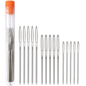 Darning Needle Big Eye Sewing Needle in Transparent Tube
