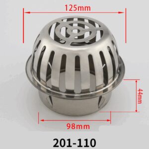 Stainless Steel Balcony Roof Round Large Displacement Anti-blocking Floor Drain Outdoor Rain Bucket Drainage Floor Drain