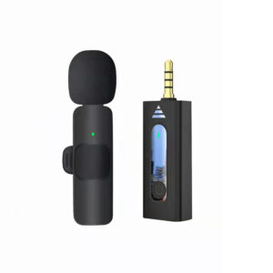 Wireless 3.5mm Lavalier Lapel Microphone Omnidirectional Condenser Mic for Camera Speaker Smartphone Recording Mic for Youtube