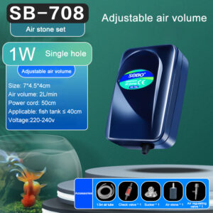 SOBO Silent Aquarium Oxygen Air Pump Fish Tank Adjustable Air Volume High Power Oxygenator Air Compressor Aerator 220v 12w