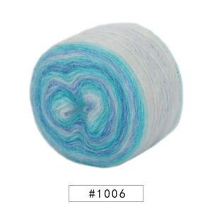 1PC Silk Gradient Dyed Mohair Yarn Hand Woven Sweater Scarf Hand Dyed Long Dyed Mohair