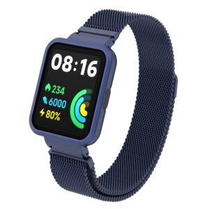 Milanese Strap For Xiaomi Mi Watch Lite Smart Watch Metal Frame Protector Case Bracelet Watchband For Redmi Watch 2 Lite Correa